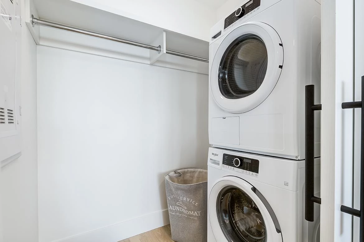 Many 1-bedroom suites feature convenient in-suite laundry