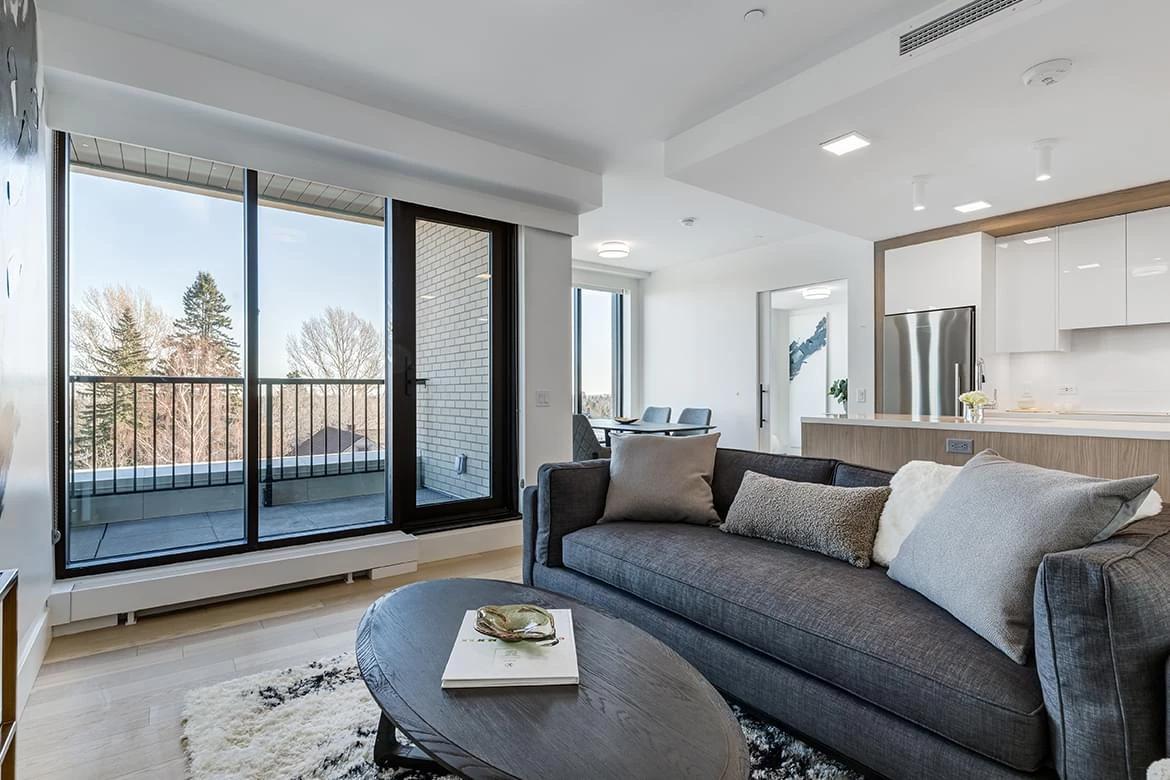 Many 2-bedroom floorplans feature private balconies or terrace access